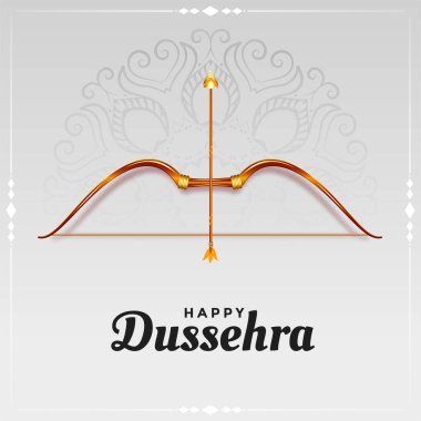 Mutlu dussehra yay ve ok kart tasarımı