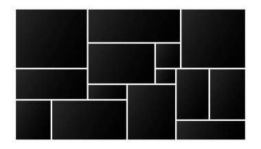 resim için dikdörtgen fotoğraf kolajı çerçevesi