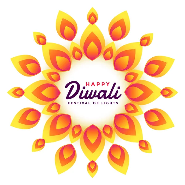 Decorativo Diwali Festival Adorável Design Fundo — Vetor de Stock
