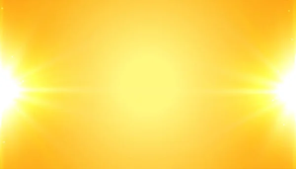 輝く光の効果を持つ黄色の背景 — ストックベクタ