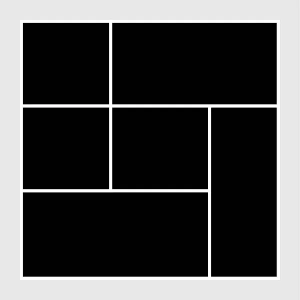 Τετράγωνο Σχήμα Φωτογραφία Κολάζ Πλαίσιο Για Τις Εικόνες Σας — Διανυσματικό Αρχείο
