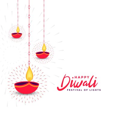Hindistan mutlu diwali dilek kartı tasarımı