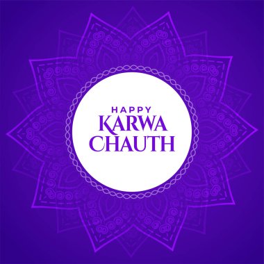 Geleneksel Hint festivalinin Mutlu Karwa Chauth dekoratif geçmişi