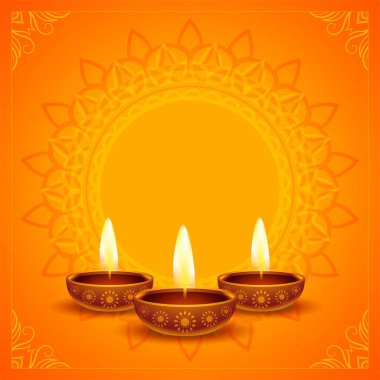 Mutlu diwali dilekleri kartı metin alanı tasarımlı