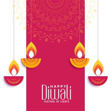 happy diwali creative wishes card design background clipart
