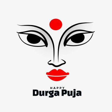 Mutlu Durga pooja Hint festivali kart tasarımı