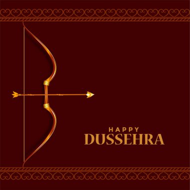 Mutlu dussehra hindu festivali Kart tasarımı
