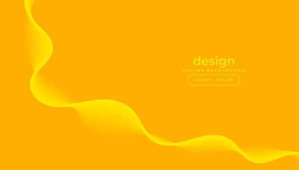 黄色背景 弯曲流动波浪形设计 — 图库矢量图片