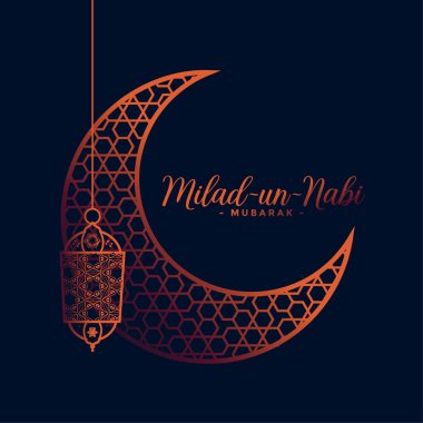 Milad un nabi İslami dekoratif festival dilekleri kartı