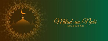 Milad un nabi Mübarek dekoratif pankart tasarımı