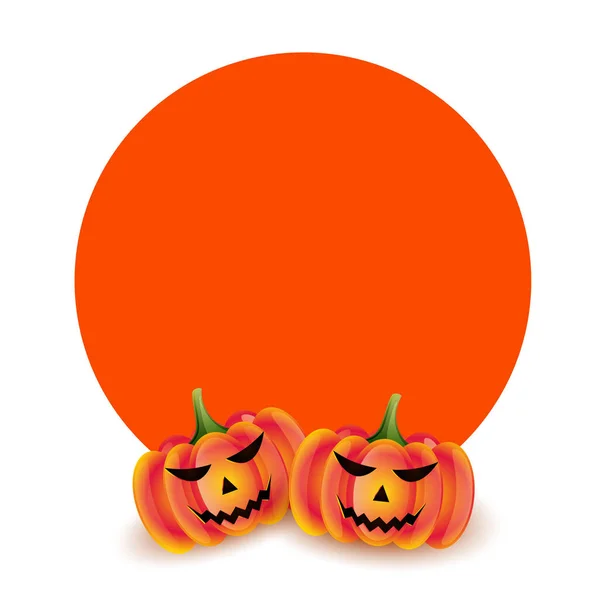 Citrouilles Effrayantes Pour Halloween Avec Espace Texte — Image vectorielle