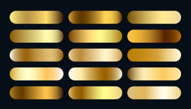 smooth golden palette texture banner in collection vector