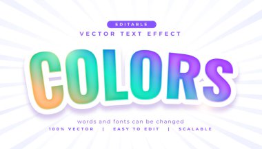 canlı renkler düzenlenebilir metin efekti şablonu