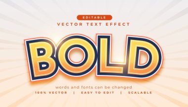 düzenlenebilir kalın metin biçimi etkisi şablonu