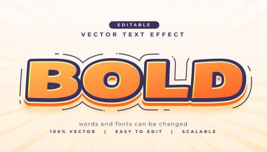 düzenlenebilir 3d kalın metin efekti vektörü