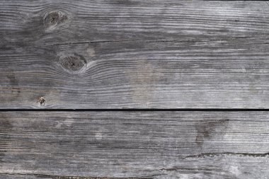 Bir banktan eski gri tahta tahtasının yakından görünümü. Doku, arka plan