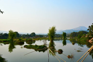 Dien Bien Phu Kuzey Vietnam doğa Manzara.