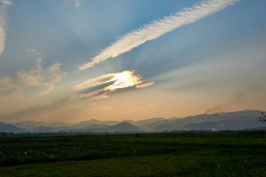 Dien Bien Phu Kuzey Vietnam doğa Manzara.