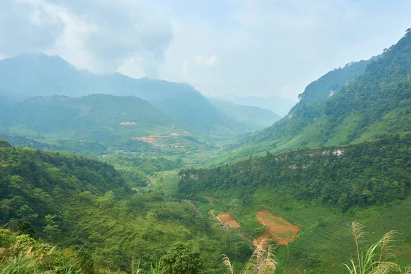 Mountain landscape north Vietnam. Beautiful view on the Ha Giang loop on the north of Vietnam. Motorbike trip