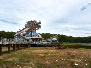 Hue, Vietnam-Haziran 20, 2019: terkedilmiş su parkı