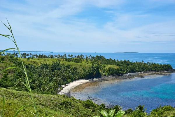 Vista de la costa en Tropical Island, Siargao Island Landscape — Foto de Stock