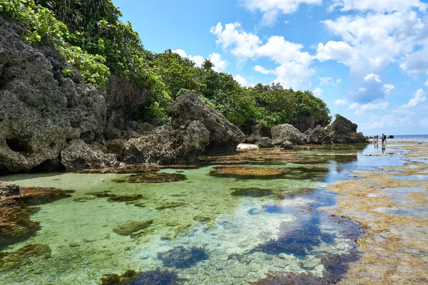 Філіппіни, острів Сіаргао, 22. Липень 2019.: туристи відвідують magpupungko природні рок басейнів у Сіаргао, Філіппіни. — стокове фото
