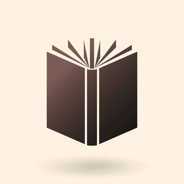 Διάνυσμα Μαύρη Σιλουέτα Εικονίδιο Ανοιχτό Βιβλίο Κενό Εξώφυλλο — Διανυσματικό Αρχείο