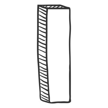 Doodle kroki çizimi - mektup vektör ben