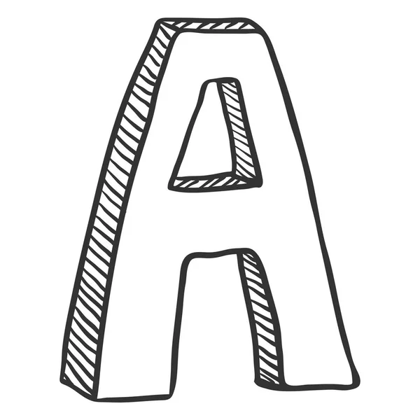 Vector Εικονογράφηση Σκίτσο Doodle Γράμμα — Διανυσματικό Αρχείο