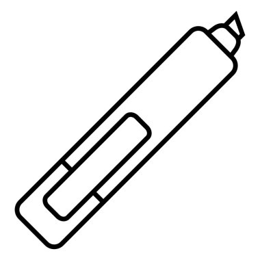 Vektör tek siyah anahat simgesini - keçeli kalem