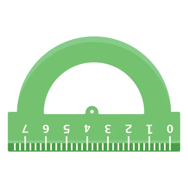 Vektor Farbe Flaches Symbol Entwurf Winkelmesser Schulausstattung — Stockvektor