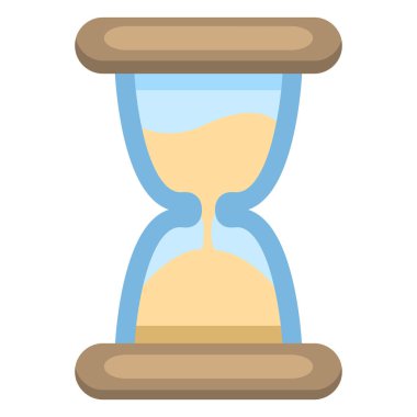 Kum saati renkli simge beyaz arka plan üzerinde izole