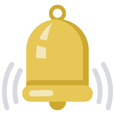 Beyaz arka plan üzerinde izole Bell renkli simge