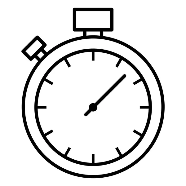 Cronometro Black Outline Icona Sfondo Bianco — Vettoriale Stock