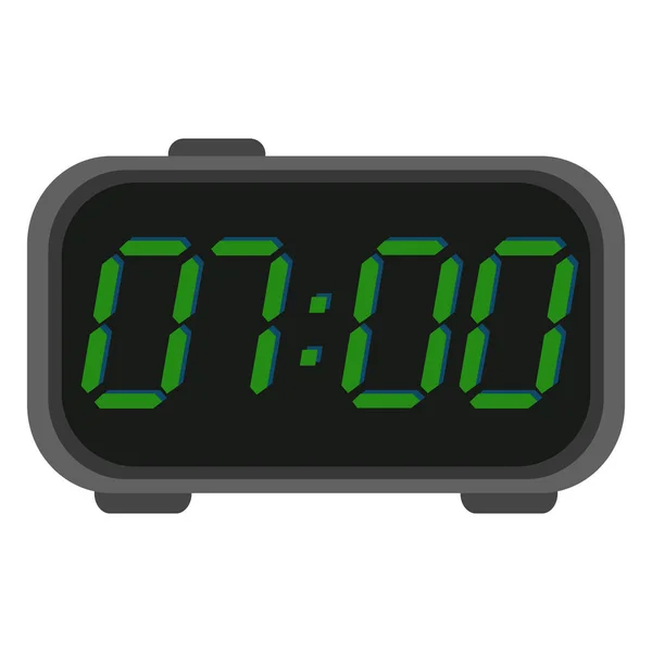 Reloj Mesa Digital Aislado Sobre Fondo Blanco — Vector de stock