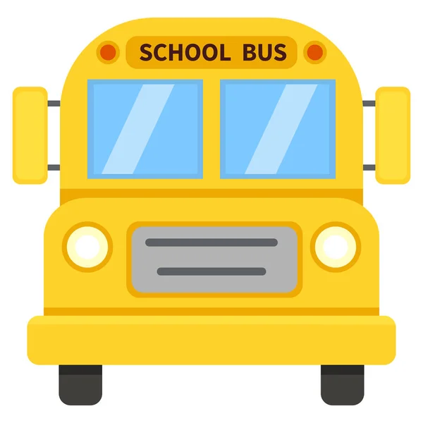 Gelber Schulbus Isoliert Auf Weißem Hintergrund — Stockvektor