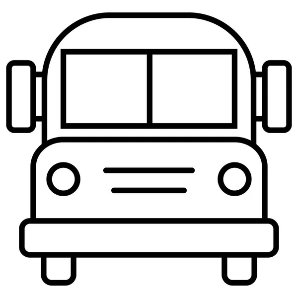 Dibujo Del Autobús Escolar Esquema Sobre Fondo Blanco — Vector de stock