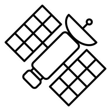 Beyaz arka plan üzerinde izole Yörüngesel uzay istasyonu