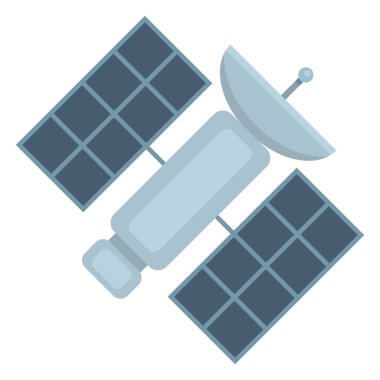 Beyaz arka plan üzerinde izole Yörüngesel uzay istasyonu