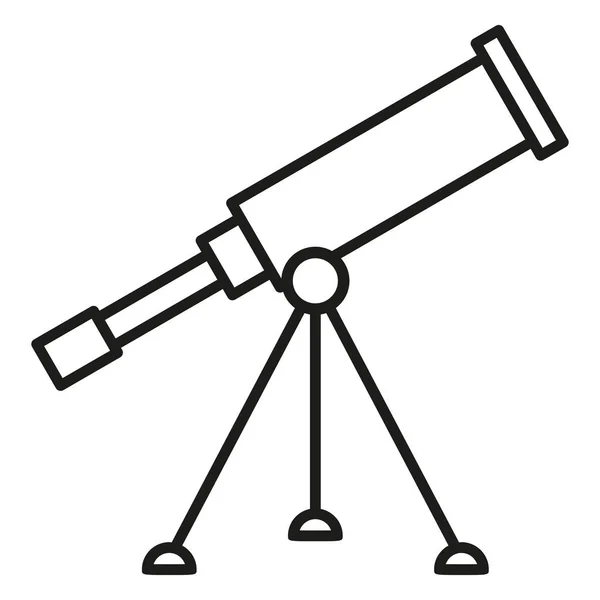 Astronomiczny Symbol Teleskop Białym Tle — Wektor stockowy