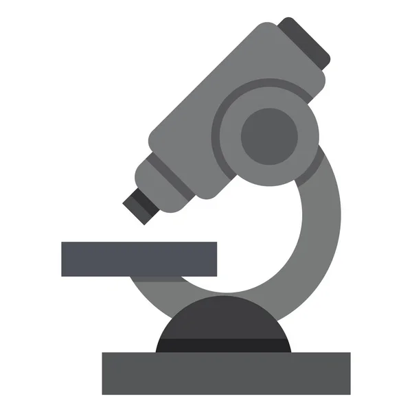 Серый Микроскоп Белом Фоне — стоковый вектор