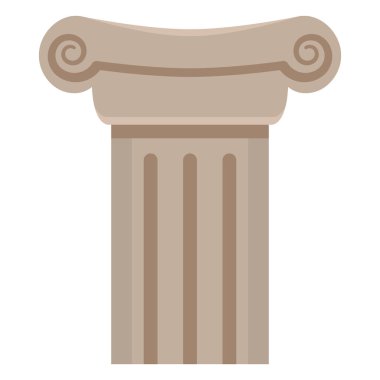 Renk düz simgesi - antik Yunan sütun vektör