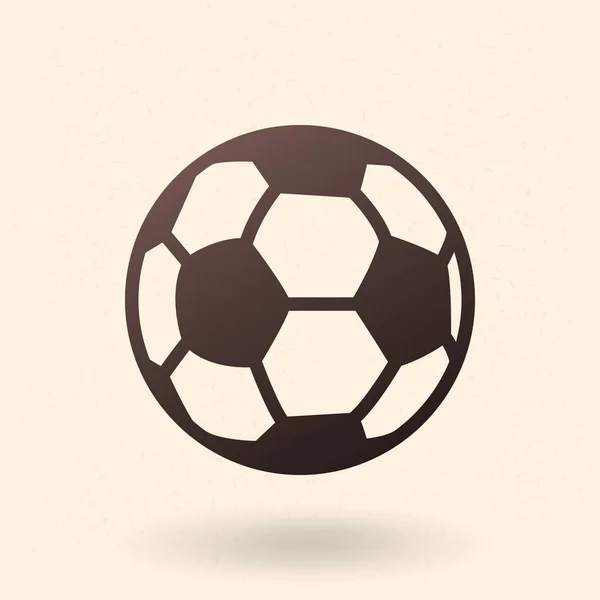 Vector Black Silhouette Icon Soccer Ball Football Logo — Stock Vector