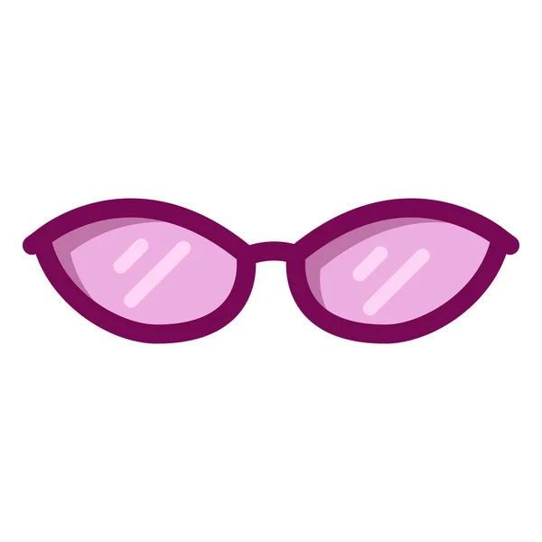 Icono Plano Color Vectorial Par Gafas Sol Para Mujer Púrpura — Vector de stock