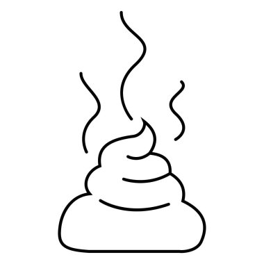 Vector Single Black Outline Icon - The Piece of Shit clipart