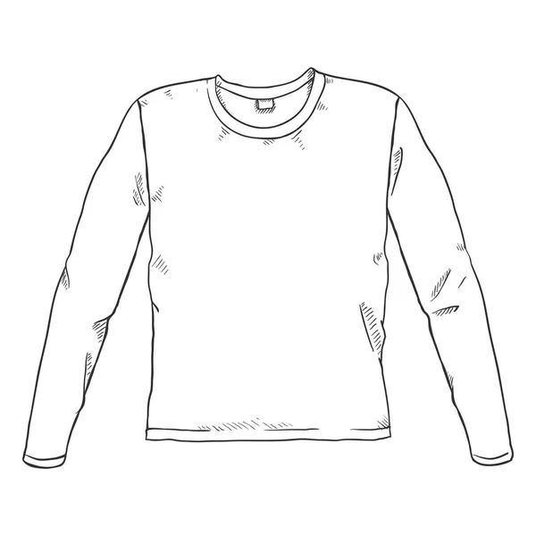 Long Sleeve Shirt White Background — Stock Vector