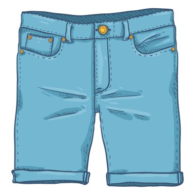 Beyaz zemin üzerine mavi kot kot şort