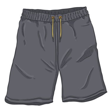 Dark Gray Sport Shorts on white background clipart