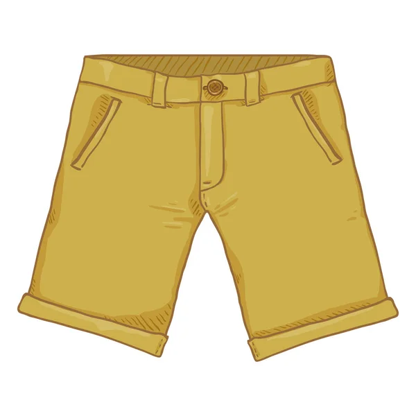 Light Brown Casual Shorts Белом Фоне — стоковый вектор