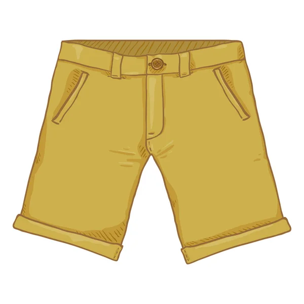 Licht Bruin Casual Broek Witte Achtergrond — Stockvector